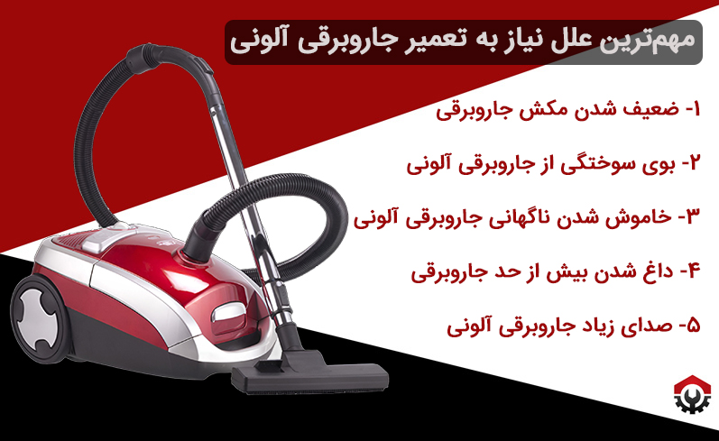 بررسی مهم ترین علل نیاز به تعمیر جاروبرقی آلونی و تعمیرات جاروبرقی آلون در منزل